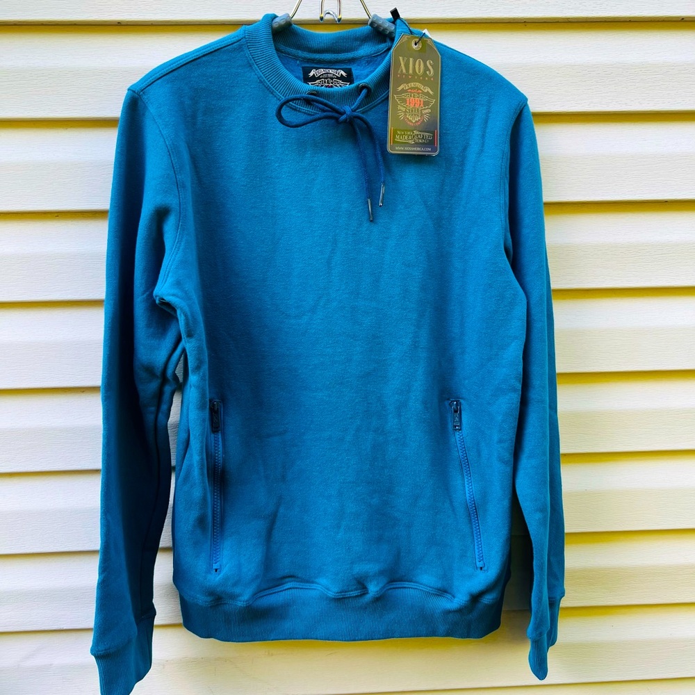 XIOS NEW YORK new men’s teal blue sweatshirt size S